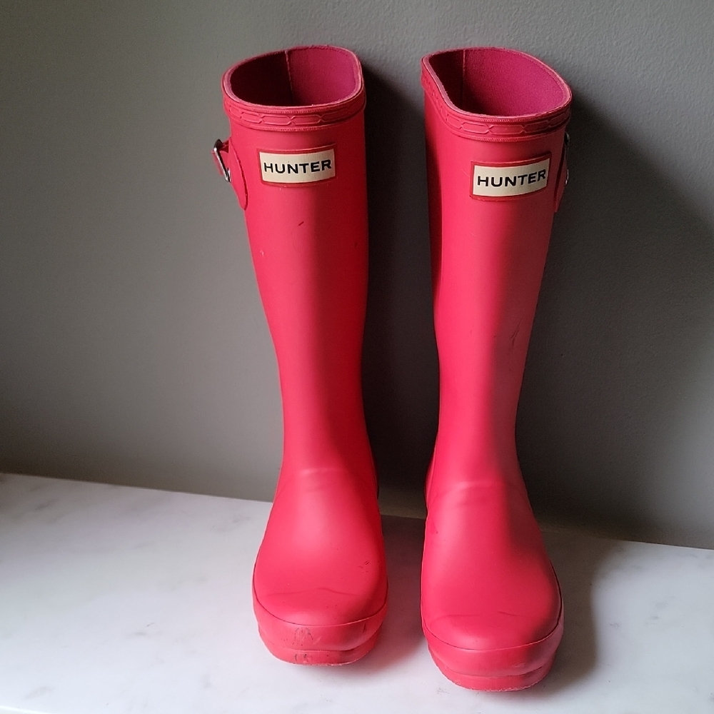 Hunter Vibrant Pink Tall Boots